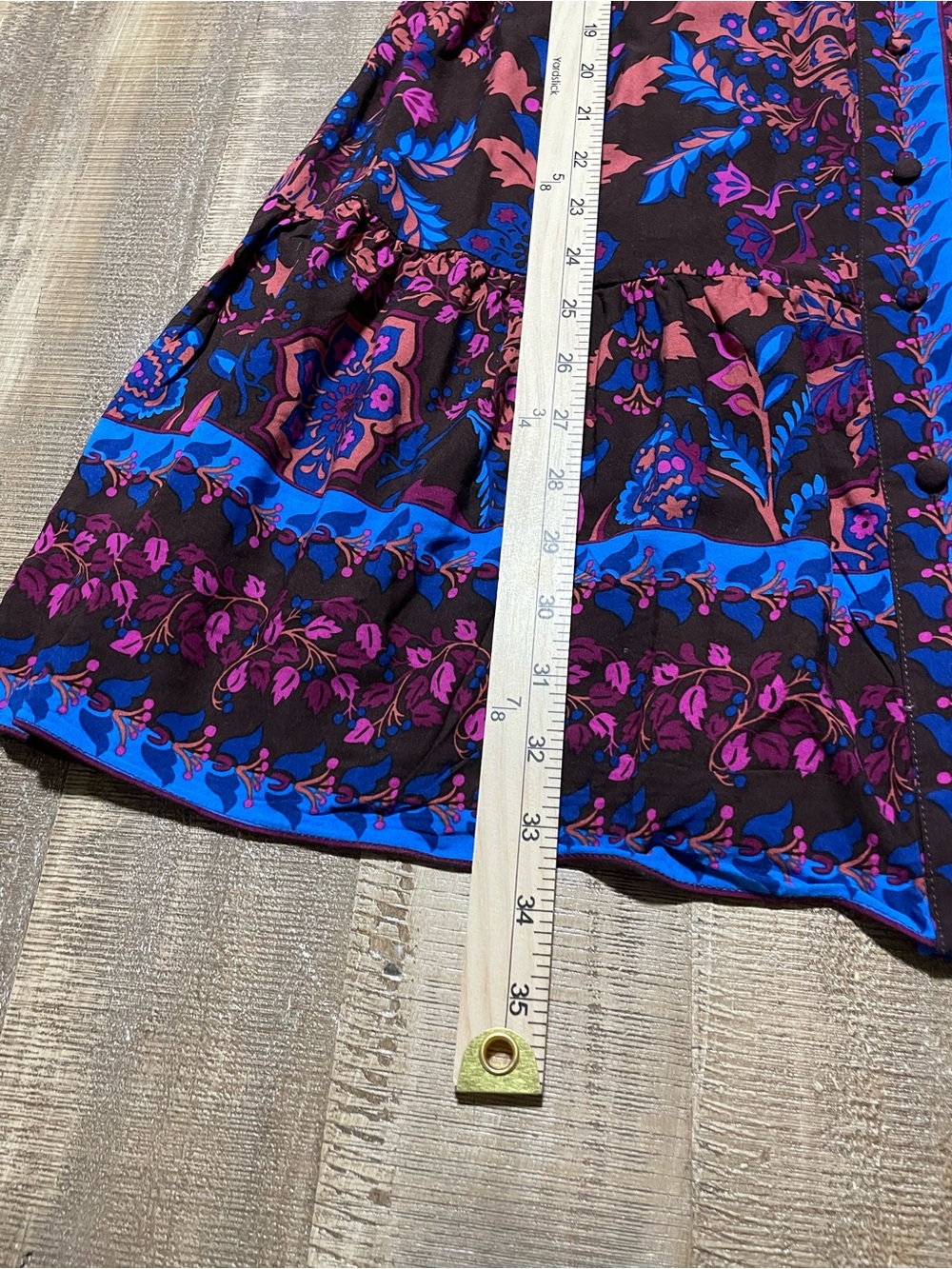 Adrianna Papell Brown Mini Dress with Pink & Blue Floral Print - Picture 8 of 8